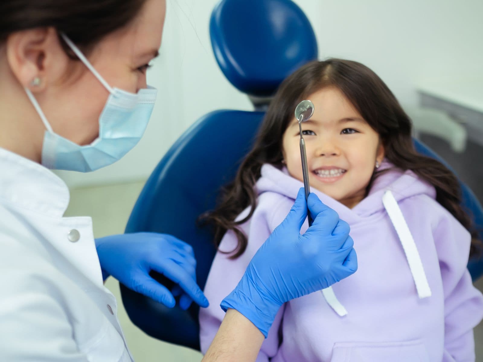 A child having a friendly dental check-up at Pocklington Dental